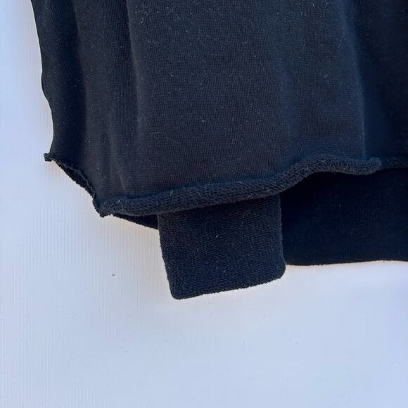 Frank & Eileen Anna Capelet Long Sleeve Triple Fleece Sweatshirt Black Medium - Picture 5 of 9